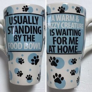 Laurie Veasey Our Name Is Mud Dog Pawprint Warm & Fuzzy Latte Coffee Mug